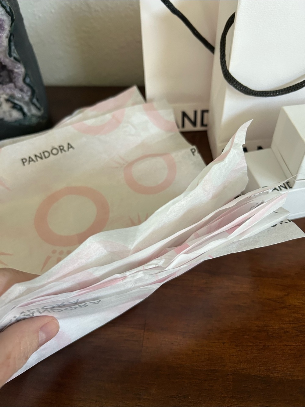 Pandora White and Pink Mini Gift Bags with Jewelry Boxes - Picture 11 of 11